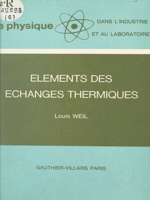 cover image of Éléments des échanges thermiques